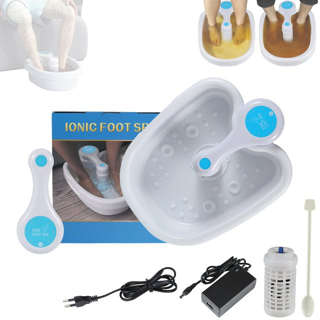 Bromose Ionen-Detox-Fußbad-Massagegerät mit Becken, elektrisch, weiß - Bild 1