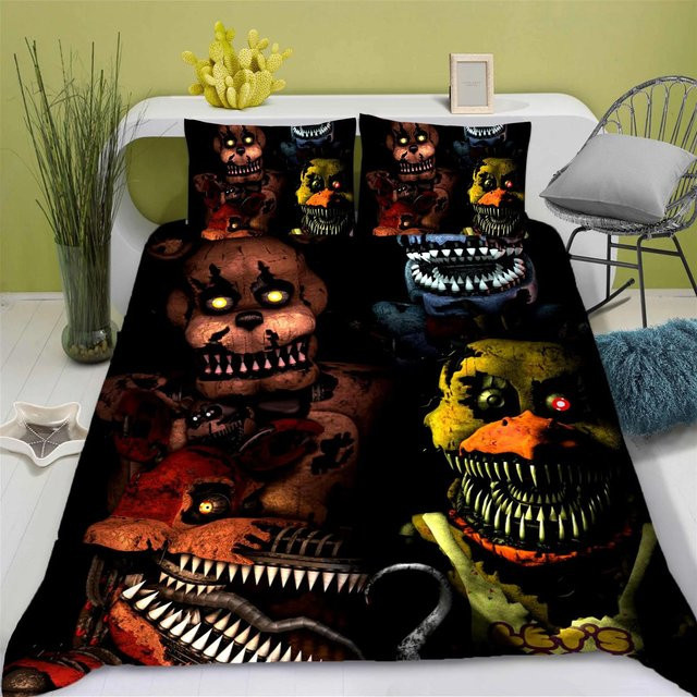 3-teiliges Kinderbettwäsche-Set mit 3D-Anime-Print von Binchi Outdoor Product aus Polyester, Mehrfarbig, B/H: 155 x 220 cm - Bild 1