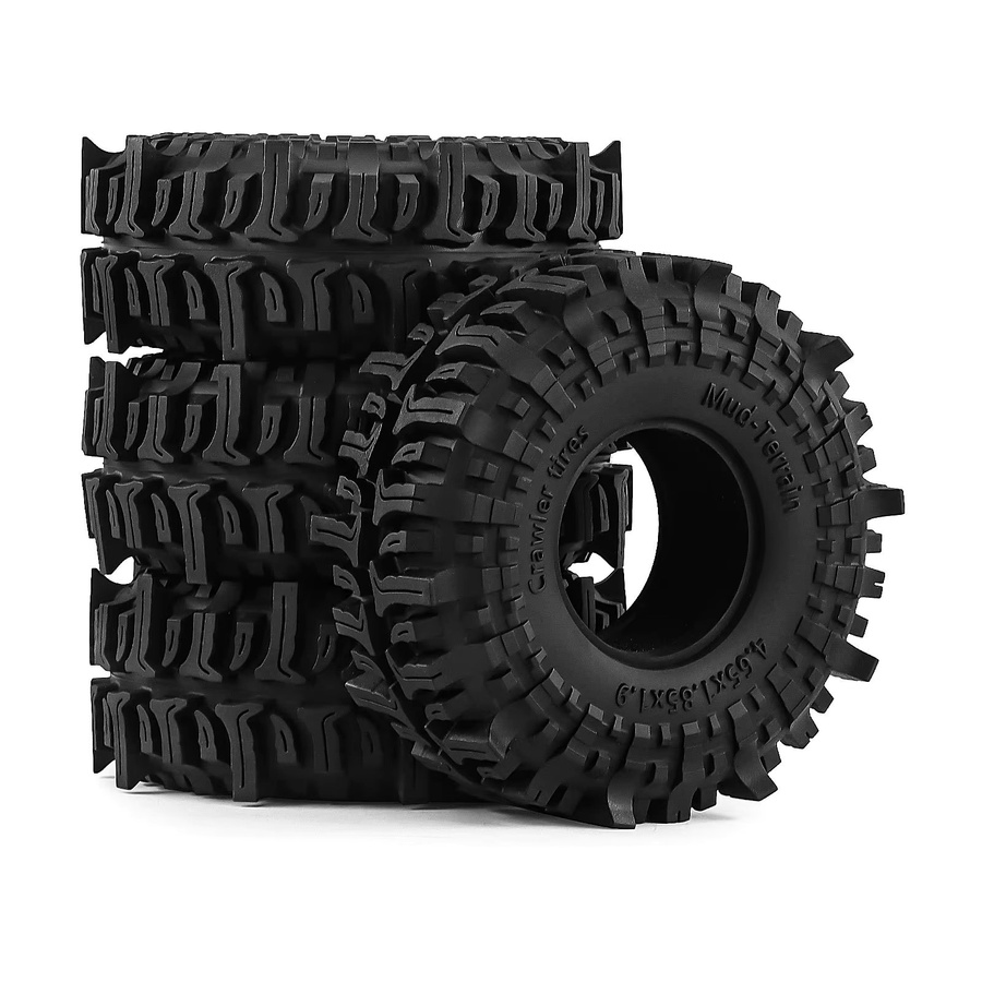 Meep RC Crawler Reifen, 118mm, 1:10 Maßstab, Schwarz, Gummi - Bild 3