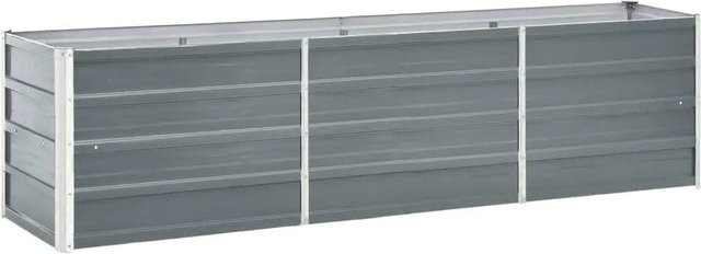 Furnicato Garten-Hochbeet aus verzinktem Stahl in Grau, B/T/H: 240 x 40 x 45 cm - Bild 1
