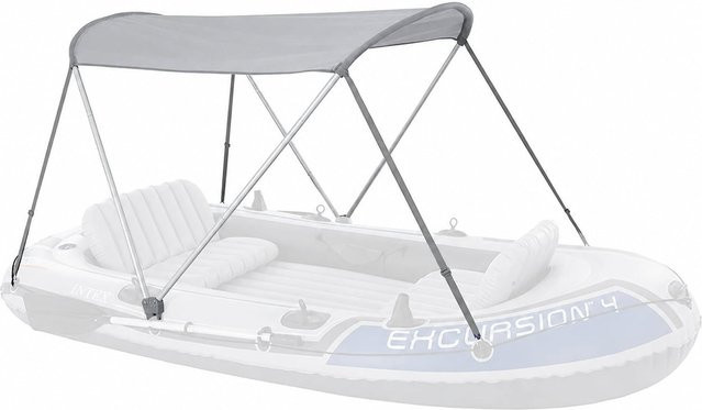 Intex Boots-Überdachung Sonnenschutz für Schlauchboote in Grau aus Polyester, B/T: 160 x 142 cm - Bild 1