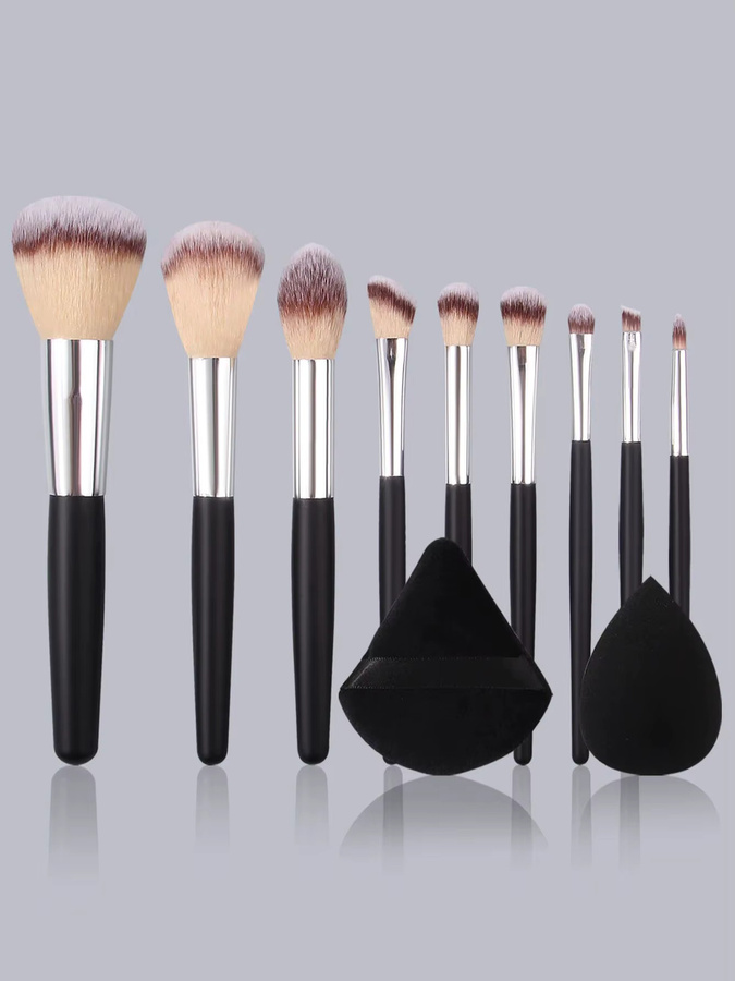 KOSSHOW Make-up-Pinsel-Set, 11-teilig, mit Schwamm und Puderquaste - Bild 5
