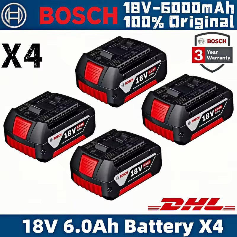 Bosch Ersatzakku 18 V mit 6000 mAh in Schwarz für das drahtlose Profi-System BAT609 BAT618 GBA18V80 - Bild 6