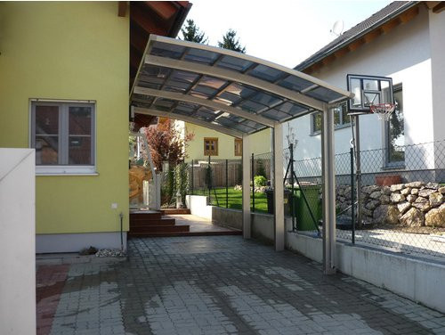 Ximax Carport Portoforte Typ 110 in Edelstahl-Look, silberfarben, B/T: 270,4 x 555,8 cm, Firsthöhe: 298 cm - Bild 2