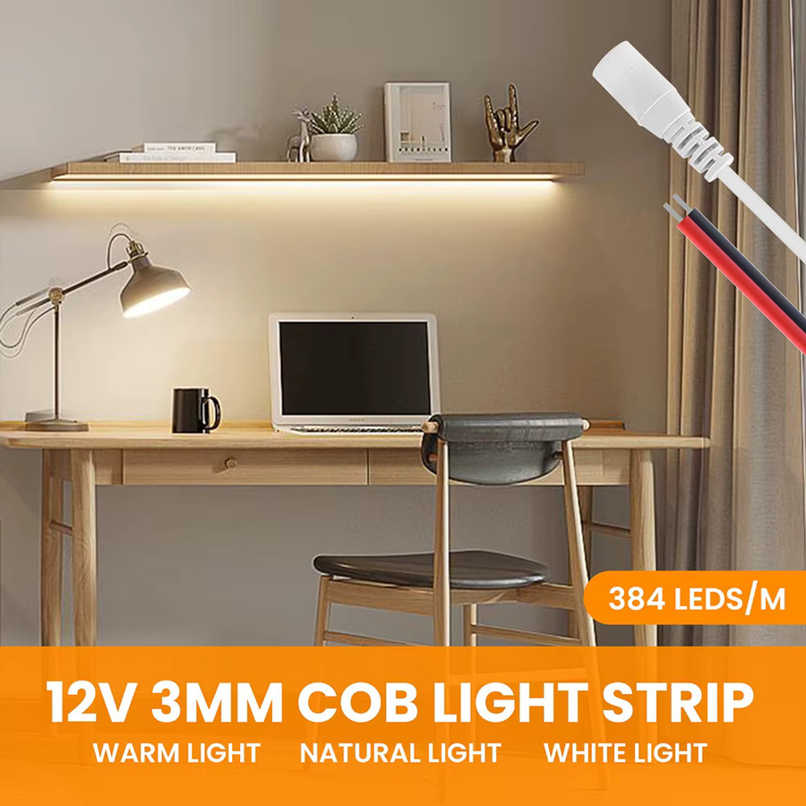 KISUFU COB LED Streifen Licht mit hoher Dichte, 12V 24V, 8mm Breite, Weiß, CCT Linear Beleuchtung - Bild 4