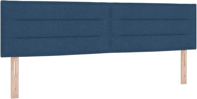 vidaXL LED Kopfteil aus Stoff in Blau mit integrierten LED-Lichtleisten, Breite: 180 cm - Bild 1