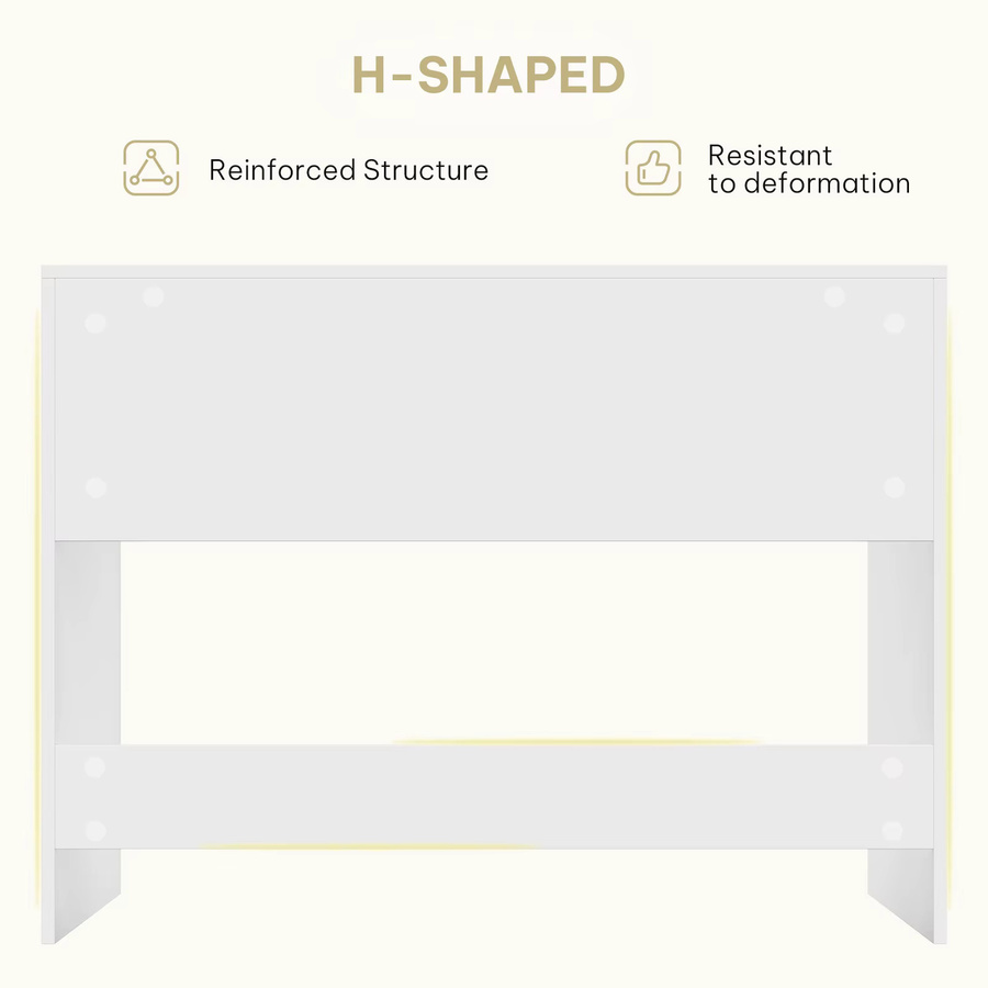 Eugad Computertisch in Weiß mit Schublade und Stauraum für dein Home-Office, B/T/H: 100 x 50 x 75 cm - Bild 2