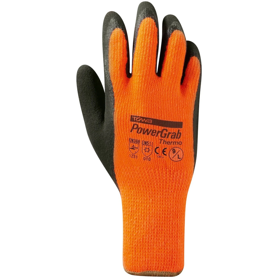 Workpower Winter-Arbeitshandschuhe Powergrab Thermo in Orange, Größe 9 - Bild 2