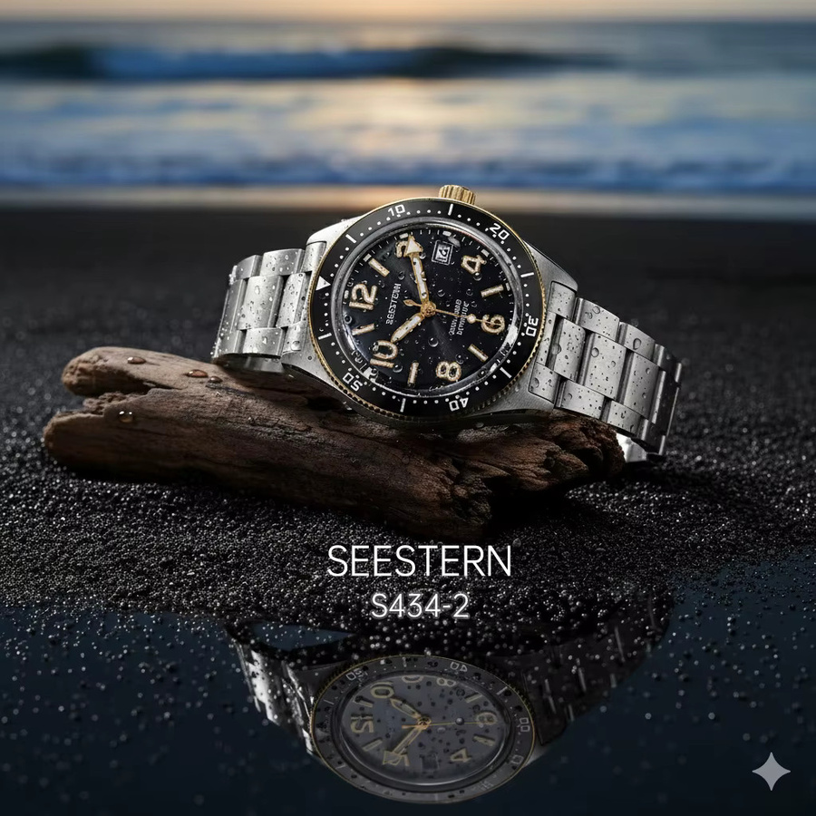SEESTERN Herren Armbanduhr, Automatik, Keramiklünette, Saphirglas, 20 ATM - Bild 2