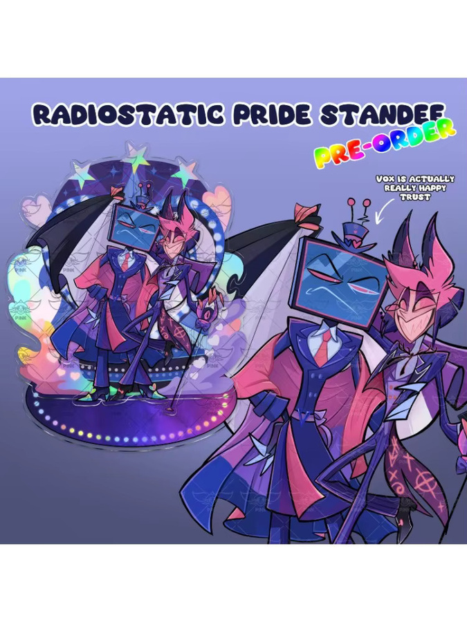 Bandai Hazbin Hotel Vox Alastor Standee-Anhänger, Einzelfigur, Bunt / Mehrfarbig - Bild 4
