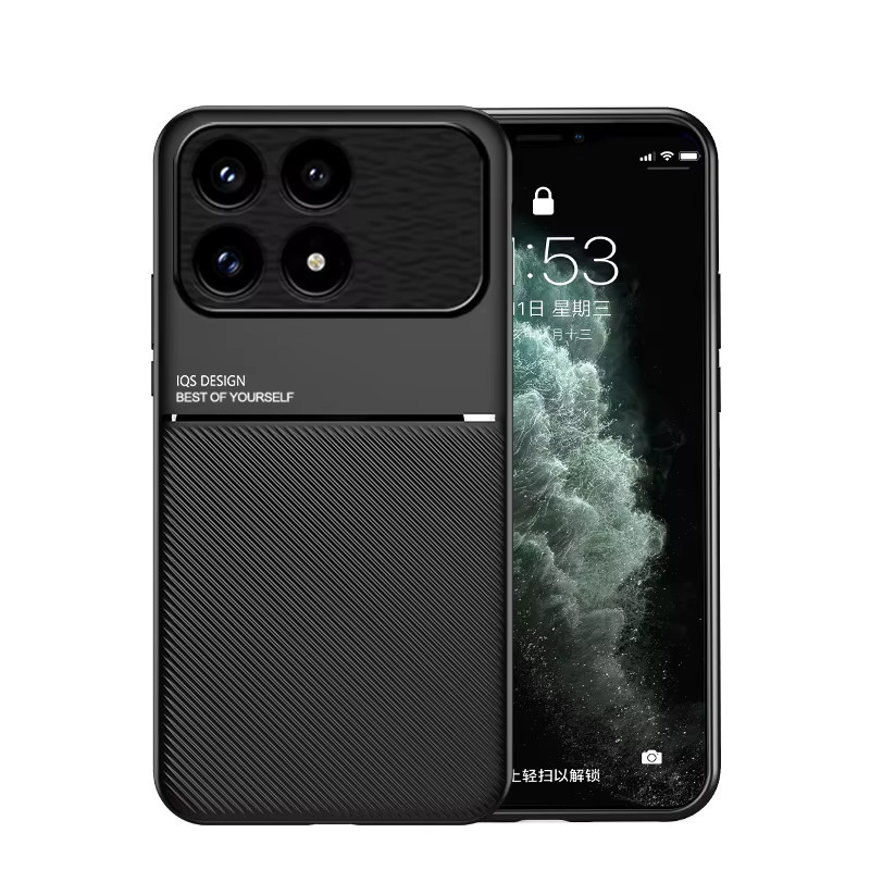 Magnetische Schutzhülle mit Ledertextur für Xiaomi POCO F8 Pro und POCO F8 Ultra in Blau oder Schwarz - Bild 4