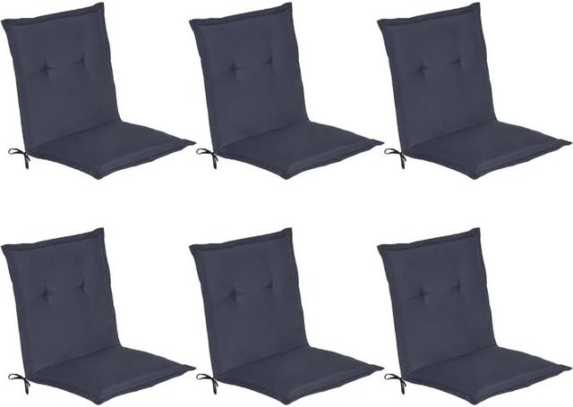 Beautissu Loft NL Niederlehner Liegeinsel Set Dunkelblau 6-teilig B: 100 cm, T: 50 cm, H: 6 cm - Bild 1
