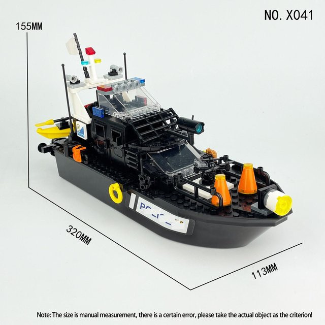 Orca Patrouillenboot Küstenwache Rettungsboot, Bausteine, ab 6 Jahren - Bild 1