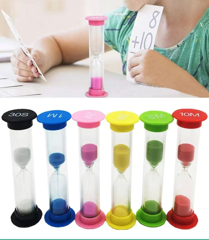 Bunte Sanduhr aus Glas als dekorativer Timer für Kinderzimmer und Wohnräume in verschiedenen Zeitintervallen - Bild 2