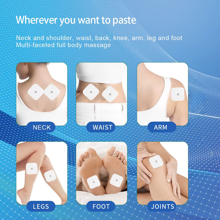 Selbstklebende Elektrodenpads von Raiuleko in Weiß für TENS-Akupunktur-Massage und Digital Pulse Muskelstimulatoren - Bild 2