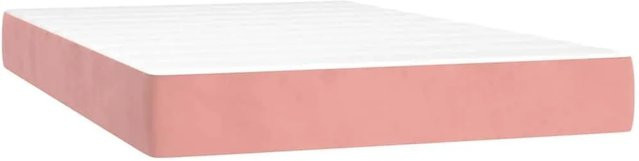 vidaXL Taschenfederkernmatratze mit Samtbezug in Rosa, B/T/H: 120 x 220 x 20 cm - Bild 1