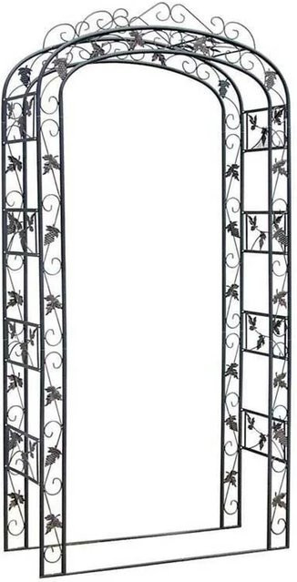 DELUKE Rosenbogen ELLEN Rankhilfe aus Metall in Schwarz, B/T/H: 120 x 45 x 240 cm - Bild 1