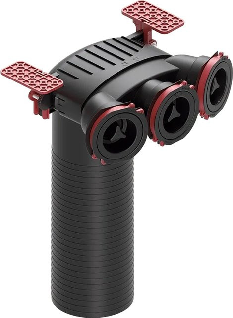Heatpex Anschlusstück für Tellerventile ATC1 aus Polypropylen, schwarz, kürzbar 125mm - Bild 1