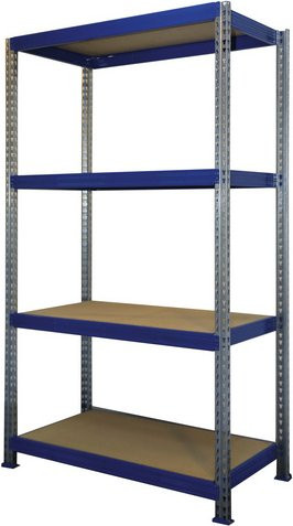 SZAGATO Weitspannregal aus Stahl mit 4 Böden, Blau, B/H/T: 160 x 200 x 80 cm - Bild 1