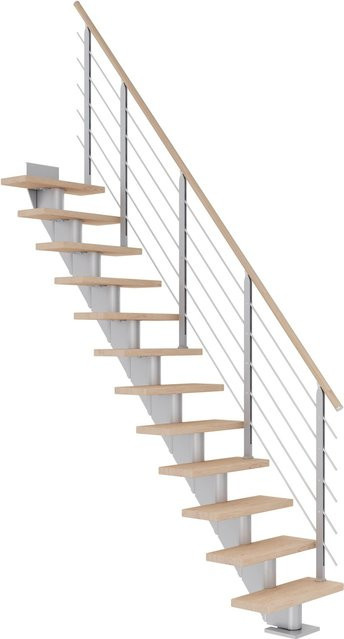 Dolle Mittelholmträger Frankfurt Eiche/weiß Perlgrau Gerade, Höhe: 258 cm, Breite: 75 cm - Bild 1