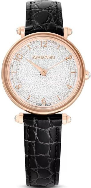 Swarovski Armbanduhr, Quarz, Leder, 35 mm, Weiß, Damen - Bild 1