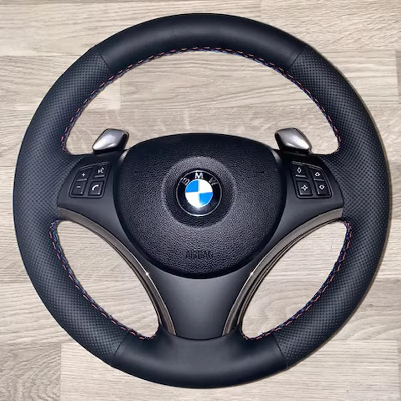 WCaRFun DIY Lenkradabdeckung aus Leder im Geflecht-Design für BMW E81 E82 E87 E88 E90 E91 E92 E93 und X1 E84 - Bild 6