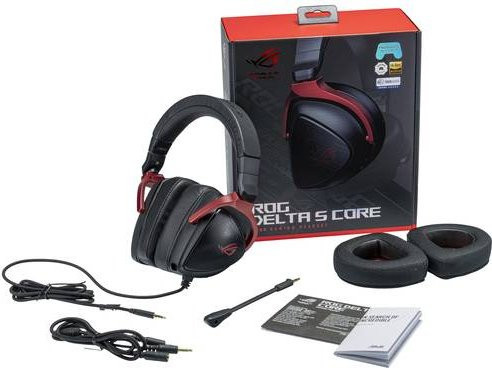 Asus ROG Delta S Core Gaming Over-Ear Headset mit 7.1 Surround Sound, kabelgebunden, Schwarz-Rot, 3,5 mm Klinke, für PC, PlayStation, Xbox und Nintendo Switch - Bild 2