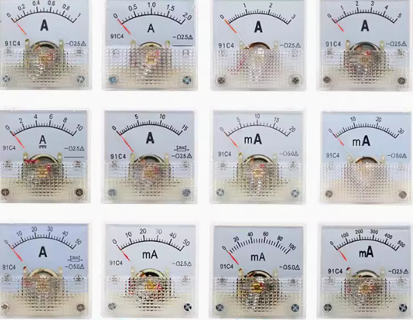 VIDONIA 91C4 Analoges DC Amperemeter mit mechanischem Zeiger in Weiß - Bild 1