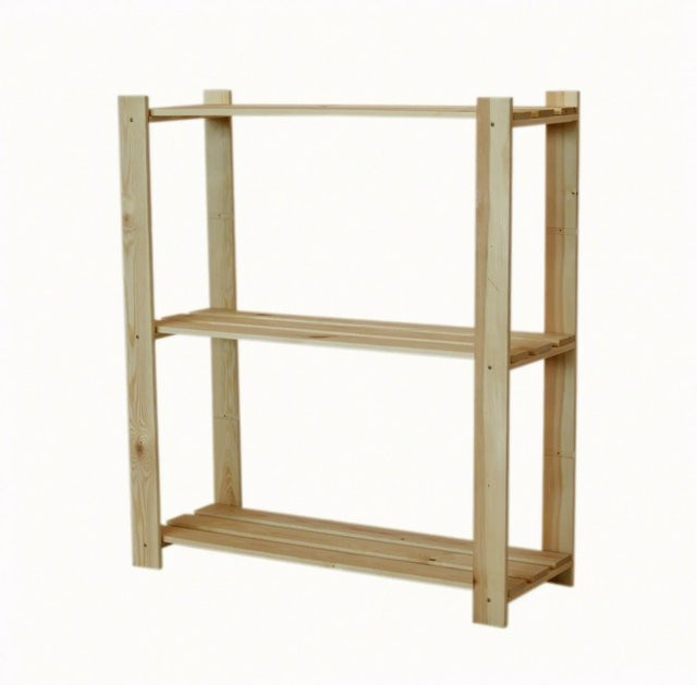 PROREGAL Holzregal Pinepeak aus Kiefernholz in Natur, 3 Fachböden, H x B x T: 90 x 80 x 38 cm - Bild 1