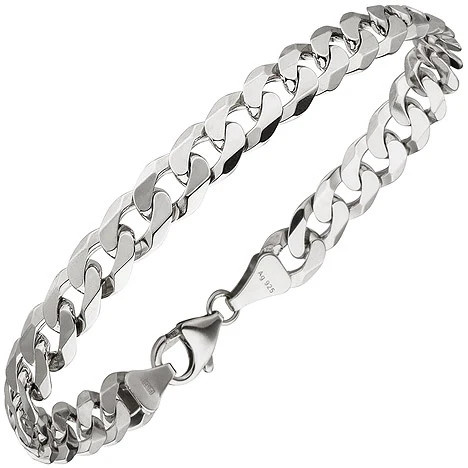 Colfem Panzerarmband 925 Silber, 21 cm, Unisex - Bild 1