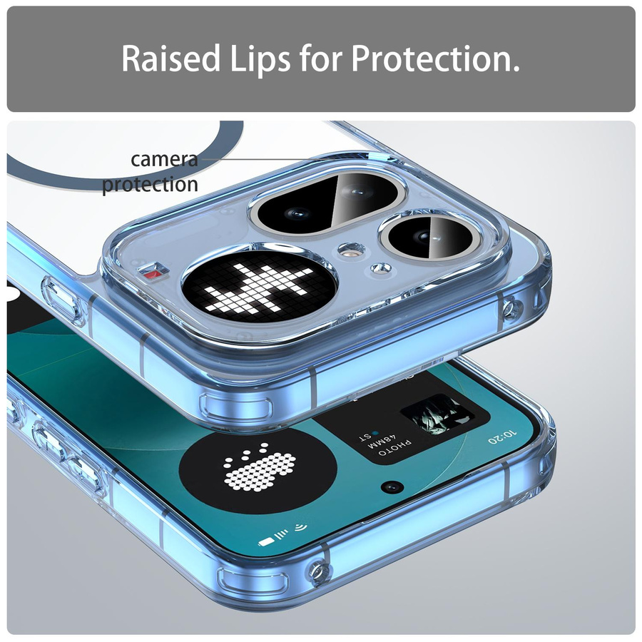 Stoßfeste transparente Handyhülle mit magnetischem kabellosem Laden für Nothing Phone 4a Pro 5G - Bild 3