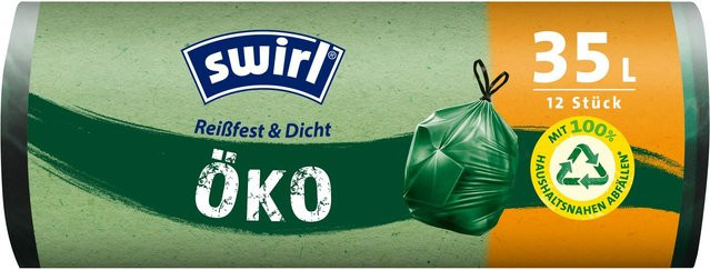 Swirl Müllbeutel 35 Liter mit Zugband, 12 Stück - Bild 1