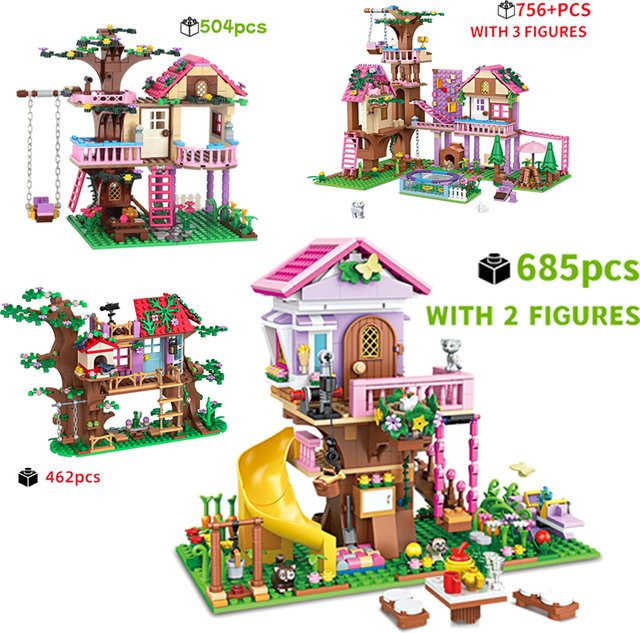HUATEC 3D Architektur Villa Bausteine mit Waldtieren als kreatives MOC DIY Set in Mehrfarbig - Bild 1