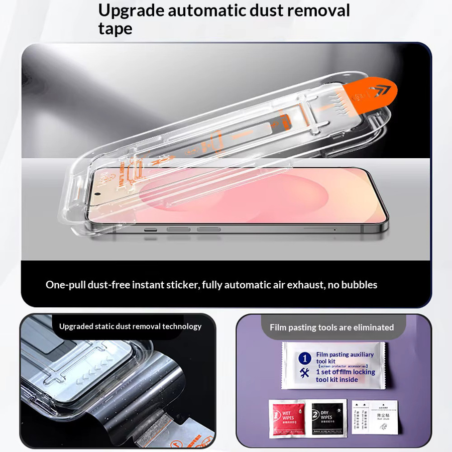 Samsung Galaxy S26 Ultra Displayschutzfolie aus gehärtetem Glas, transparent, 1 Stück - Bild 2