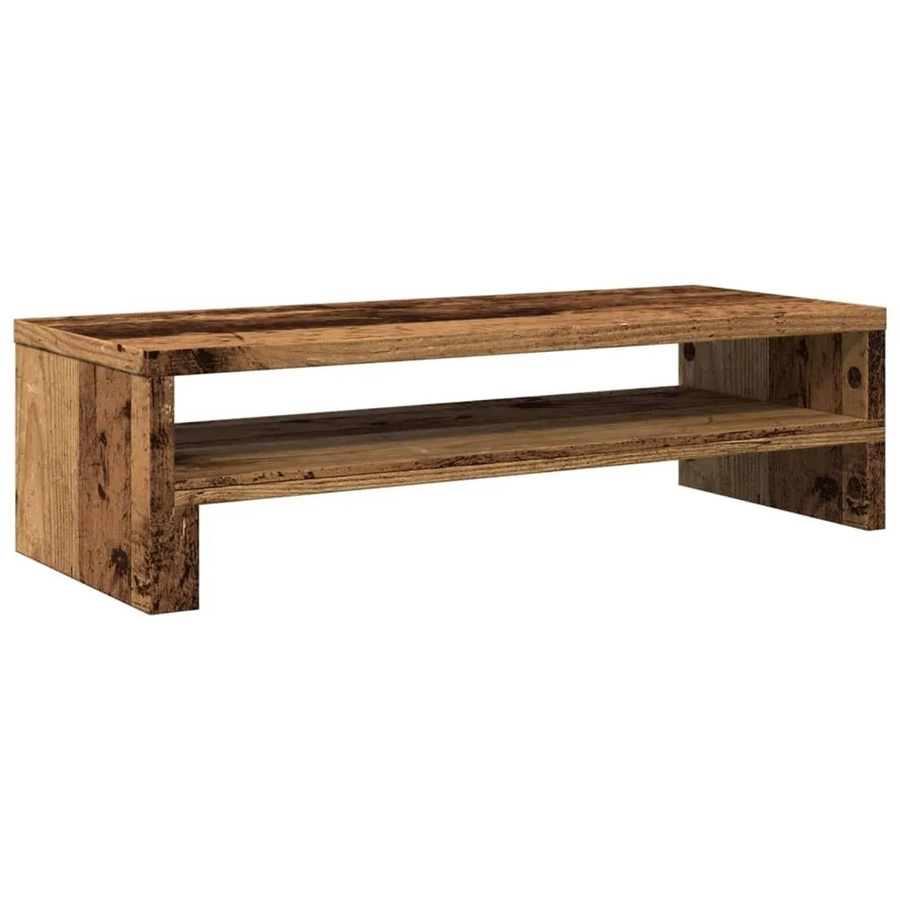 vidaXL Monitorständer in Altholz-Optik, braun, B/T/H: 54 x 22 x 15 cm - Bild 2