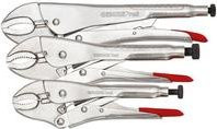 Gedore Gripzangen-Set 3-teilig aus Chrom-Vanadium-Stahl in Silber - Bild 1