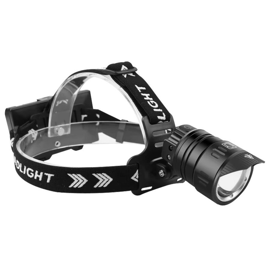 BORUiT LED-Stirnlampe mit 3000 Lumen und Bewegungsmelder, zoombar, wiederaufladbar via Typ C, wasserdichte Camping-Stirnlampe in Schwarz - Bild 4