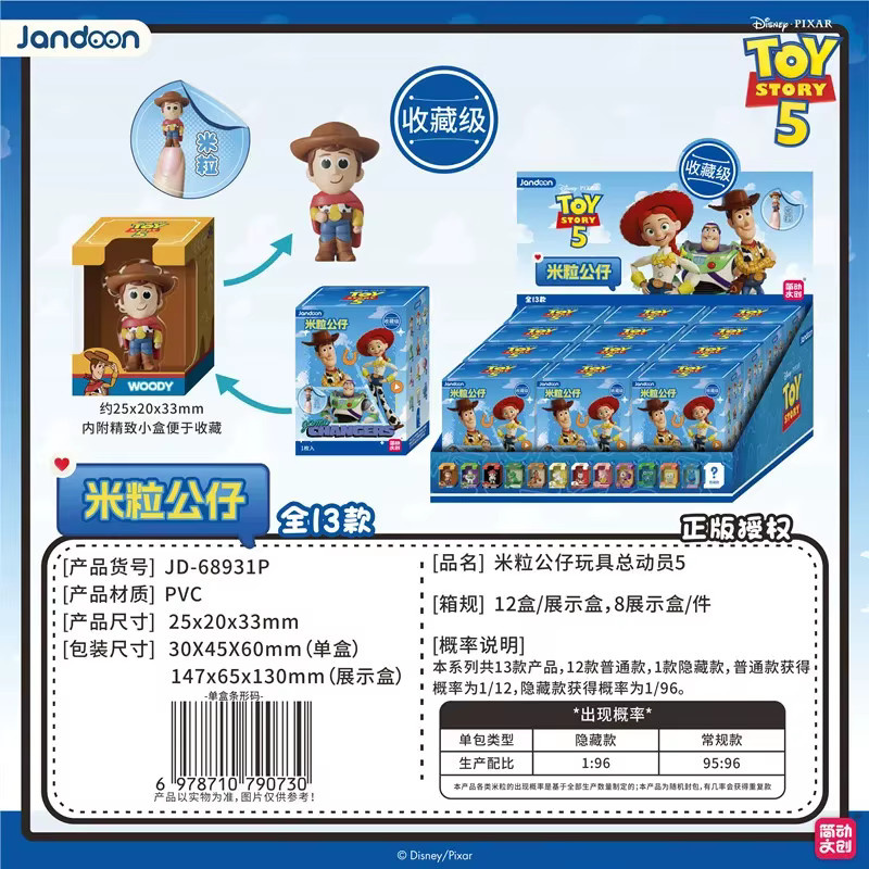 JANDOON Disney Pixar Toy Story 5 Mini-Figuren Blind Box, Einzelfigur - Bild 5