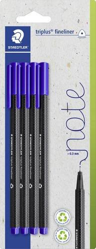 Staedtler Triplus 334 Fineliner Set mit 4 Stück in Blau und Anthrazit - Bild 1