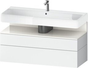 Duravit Waschtischunterschrank Qatego in Weiß Hochglanz, B/T/H: 119 x 47 x 59 cm - Bild 1