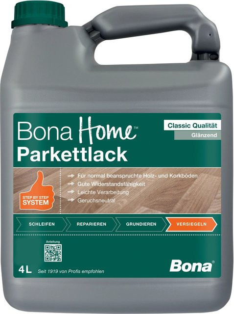 Bona Home Parkettlack Classic glänzend transparent schnelltrocknend 4,0 l - Bild 1
