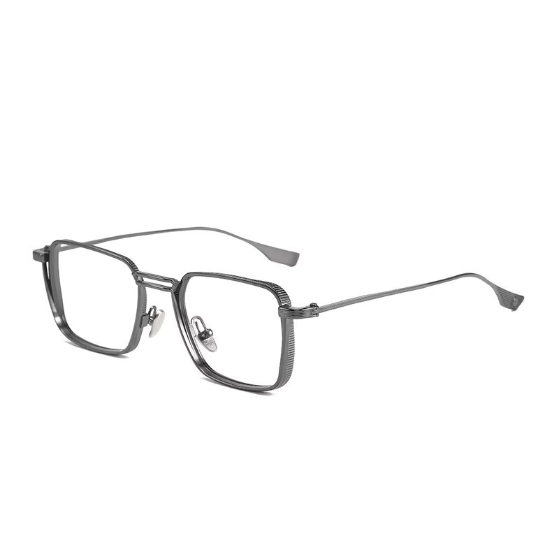 Lesebrille Vollrand, Metall, quadratisch, Silber, Männer - Bild 3