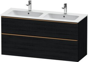 Duravit Waschtischunterschrank D-Neo Wandhängend in Eiche Schwarz B: 128 cm, T: 46,2 cm, H: 62,5 cm - Bild 1