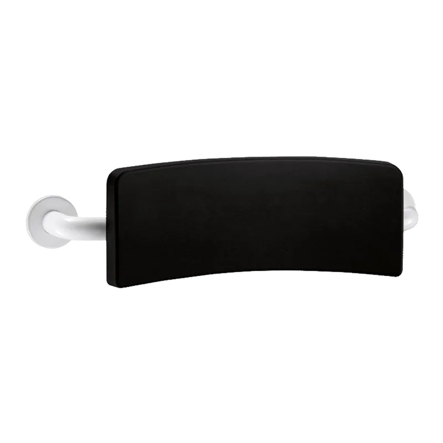 Delabie Komfort-Rückenlehne für WC aus Nylon, Wandmontage, Weiß oder Schwarz, B/T/H: 57,5 x 17,3 x 15,0 cm - Bild 2