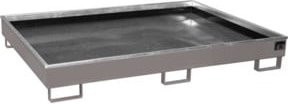Bauer Südlohn Regalwanne RW 1800 PE mit PE-Einsatz aus Stahl, Mausgrau, B/T/H: 131,5 x 102 x 25,5 cm - Bild 1