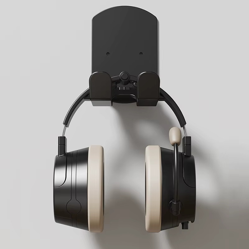 OULLX Faltbarer Kopfhörerständer mit selbstklebender Wandhalterung für Nintendo Switch Pro, PS5, PS4 und Xbox One in Schwarz oder Weiß - Bild 5