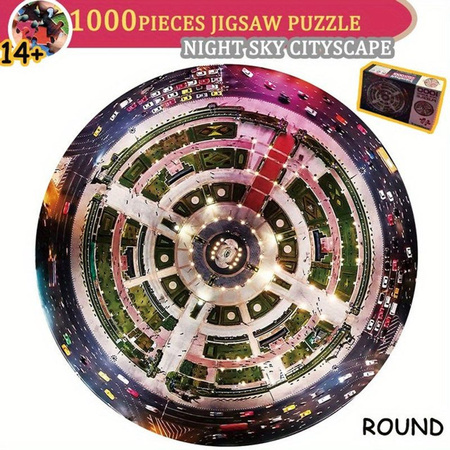 MaxRenard Puzzle Nachthimmel-Stadtbild für Erwachsene, 1000 Teile, mehrfarbig, B: 67 cm, H: 48 cm