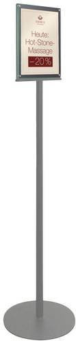 Deflecto Prospekthalter Bodenaufsteller Schwarz DIN A4 mit 2 Fächern B: 33,0 cm, H: 142,2 cm, T: 33,0 cm - Bild 1