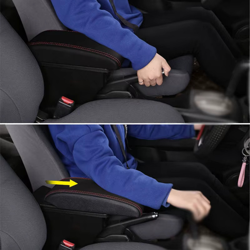 HuangZM Armlehnenbox mit USB-C Ladefunktion für Toyota Yaris 3 und Toyota Hybrid Yaris Vitz, Schwarz - Bild 3