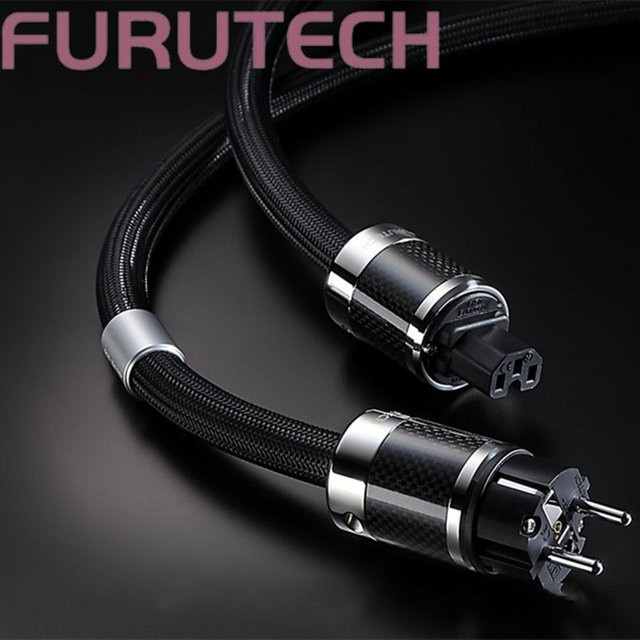 Furutech Alpha PS-950 HiFi Schuko Netzkabel mit Rhodium und Carbon Fiber in Schwarz - Bild 1